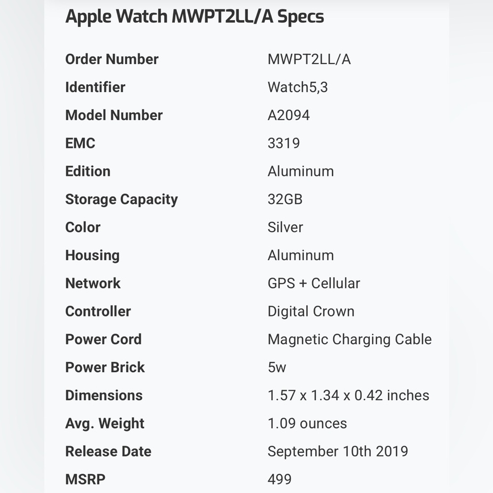Apple Watch Series 5 With 3 Straps and Charger - Picture 7 of 7
